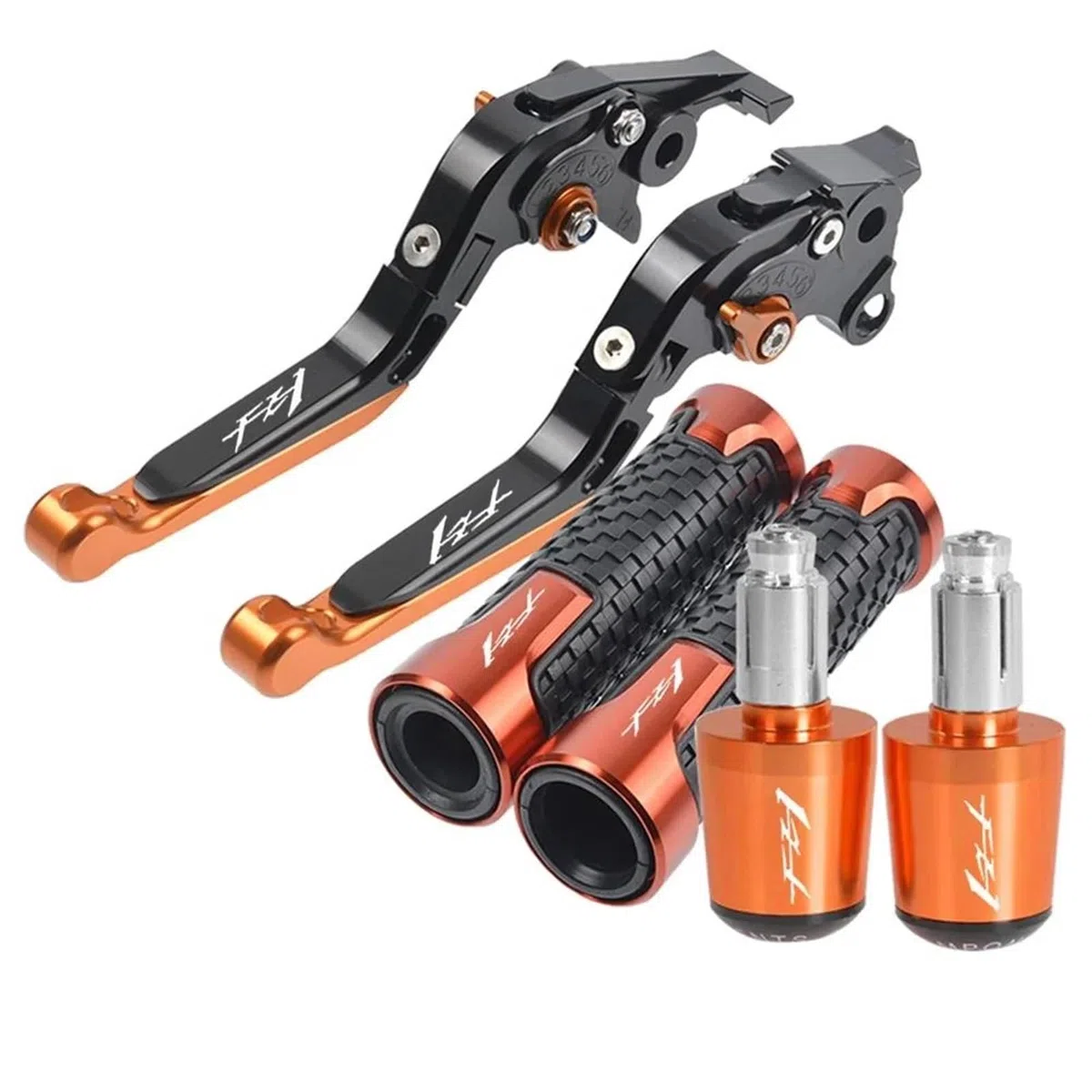 para Yamaha FZ1 FZ-1 FZ1 FAZER 2001 2002 2003 2004 2005 Accesorios De Motocicleta Perillas De Palanca De Embrague De Freno Extremos De Empuñaduras De Manillar(Orange 1)