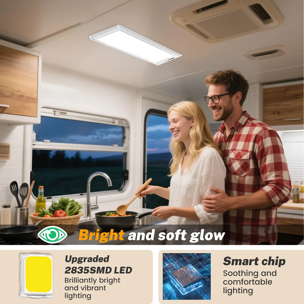 Luces para interiores de RV (Blanco 1 paquete)