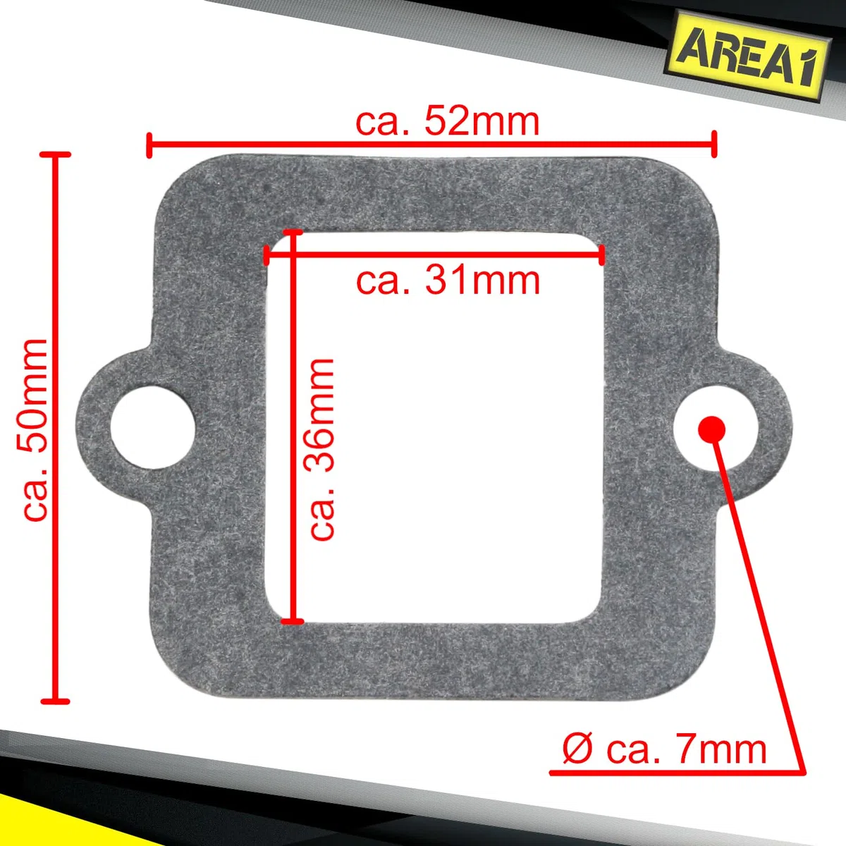 Area 1 bloque de membrana de repuesto (compatible con 2T 50 ccm)