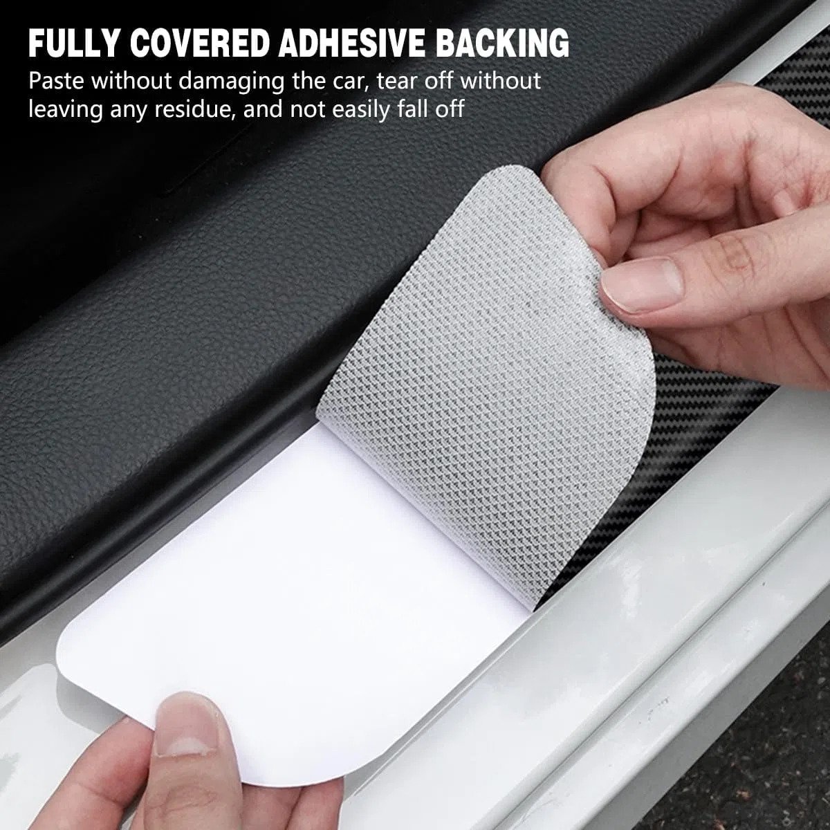 4 Piezas Pegatinas Protective de Umbral de Puerta de Coche para Renault Arkana 2021-2025, Fibra Carbono Estribos de Coche Decoración Pedal Pegatinas