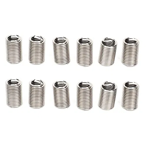 50 Uds. Kit de Manguito de Reparación de Roscas de Insertos de Hilo de Alambre M10 X 1,5 Tornillo de Tipo Helicoidal de Alambre en Espiral de Vaina de Acero para Reparaciones Automotrices(2.5D)