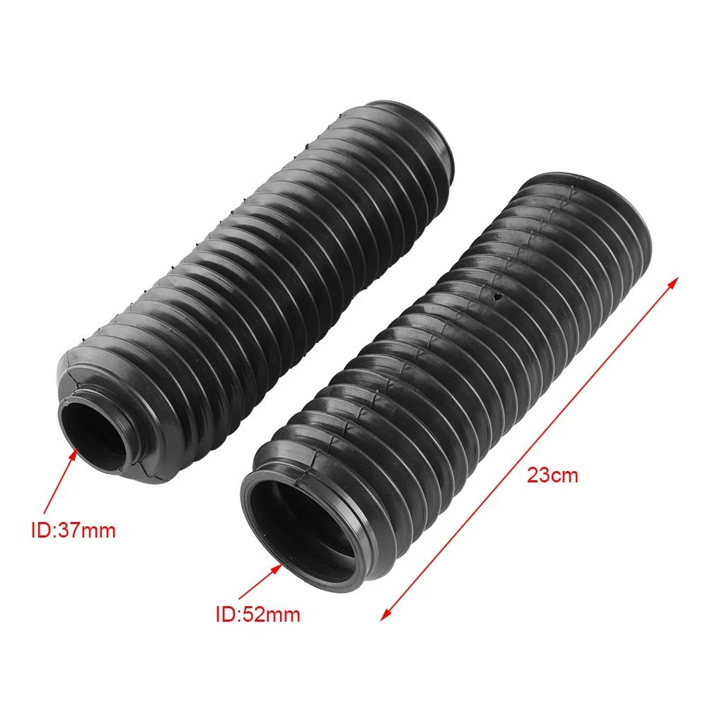 Yctze para Dirt Bike Fork Cover Fuelles Horquilla Moto 1 par de Botas Negras de Tubos de Horquilla Delantera de Motocicleta Funda de Goma Funda de Choque para CQR ATV para