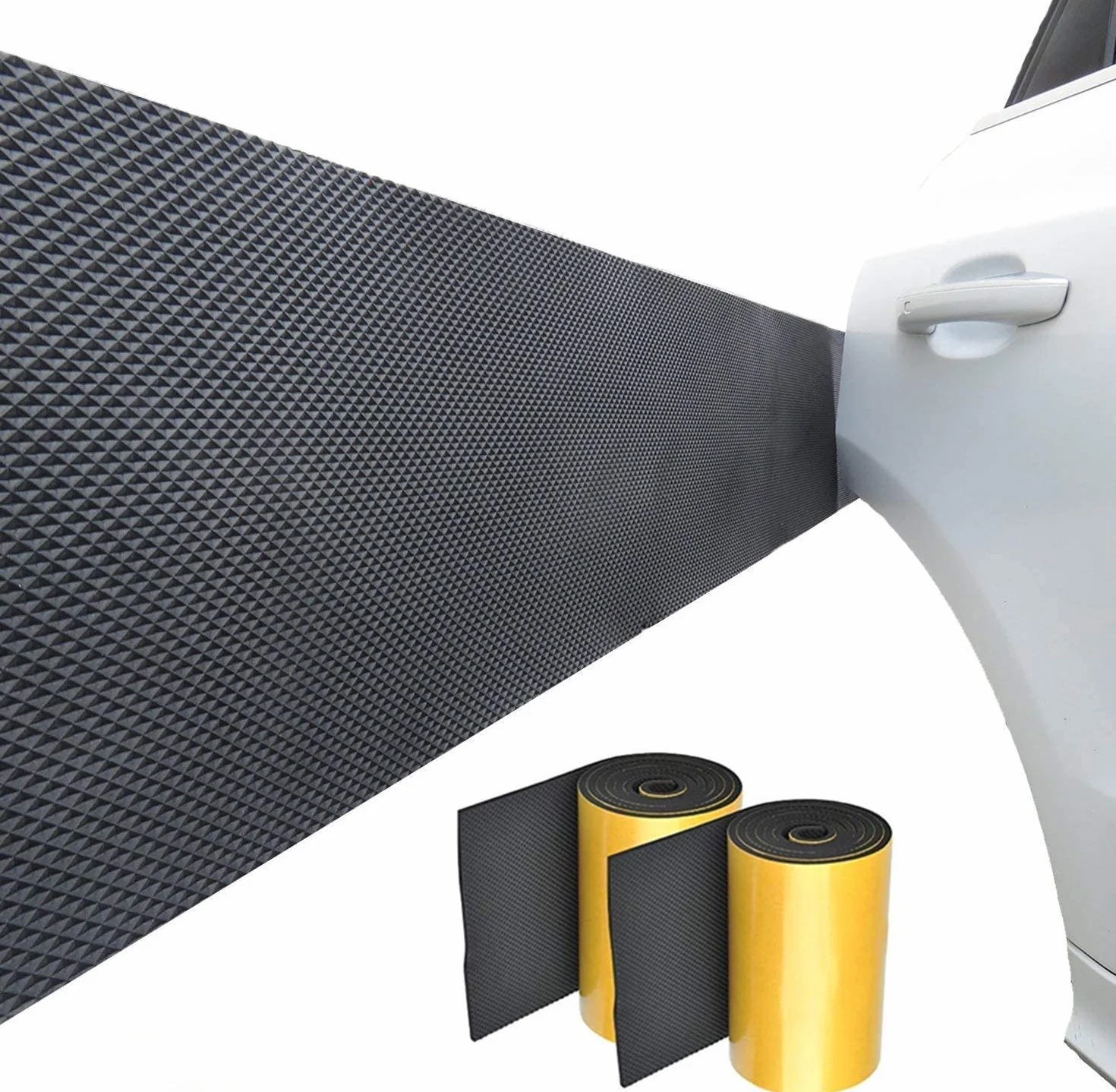 2 Rollos Protección Pared Garaje Autoadhesivo, Queta Paragolpes Protector Coche 2M, Repelente al Agua y Protección contra el Borde de la Puerta Antifricción