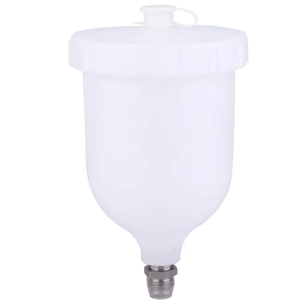Devilbiss para GTI Cup Devilbiss Cup Plástico Blanco 600Ml Pistola de Pulverización Olla Alimentación por Gravedad Vaso de Pintura de Plástico para D Evilbiss para GTI T Ekna Pro