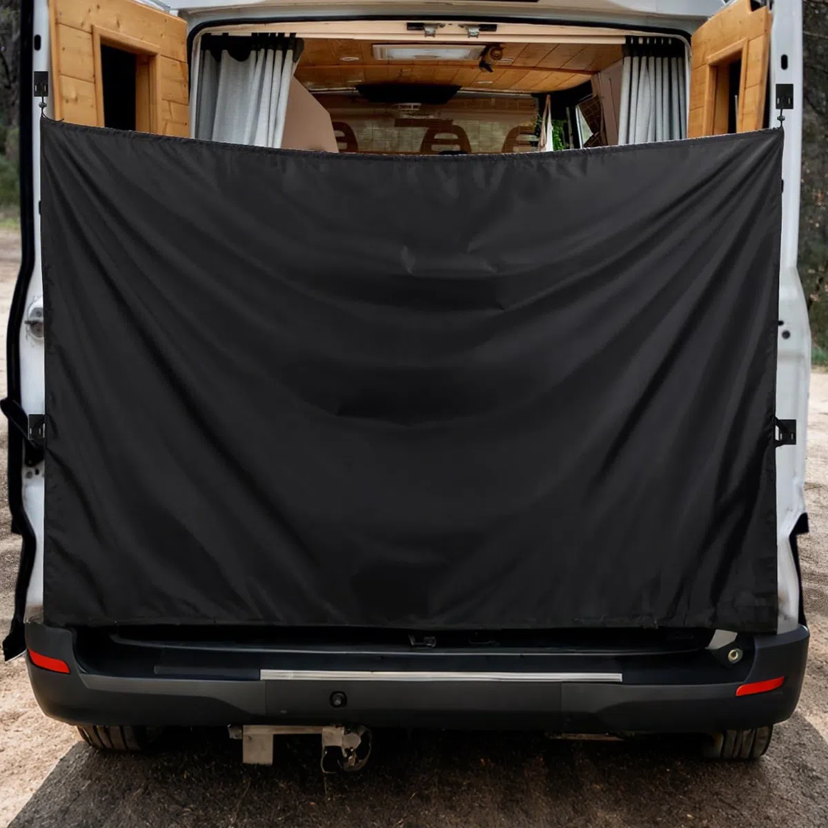 Cortina de Ducha para Camping en Coche,Cortina de Ducha para Puerta Trasera de Furgoneta con Ganchos Magnéticos | Accesorios Automotrices Cubierta Impermeable Exterior para Furgoneta Autocaravana