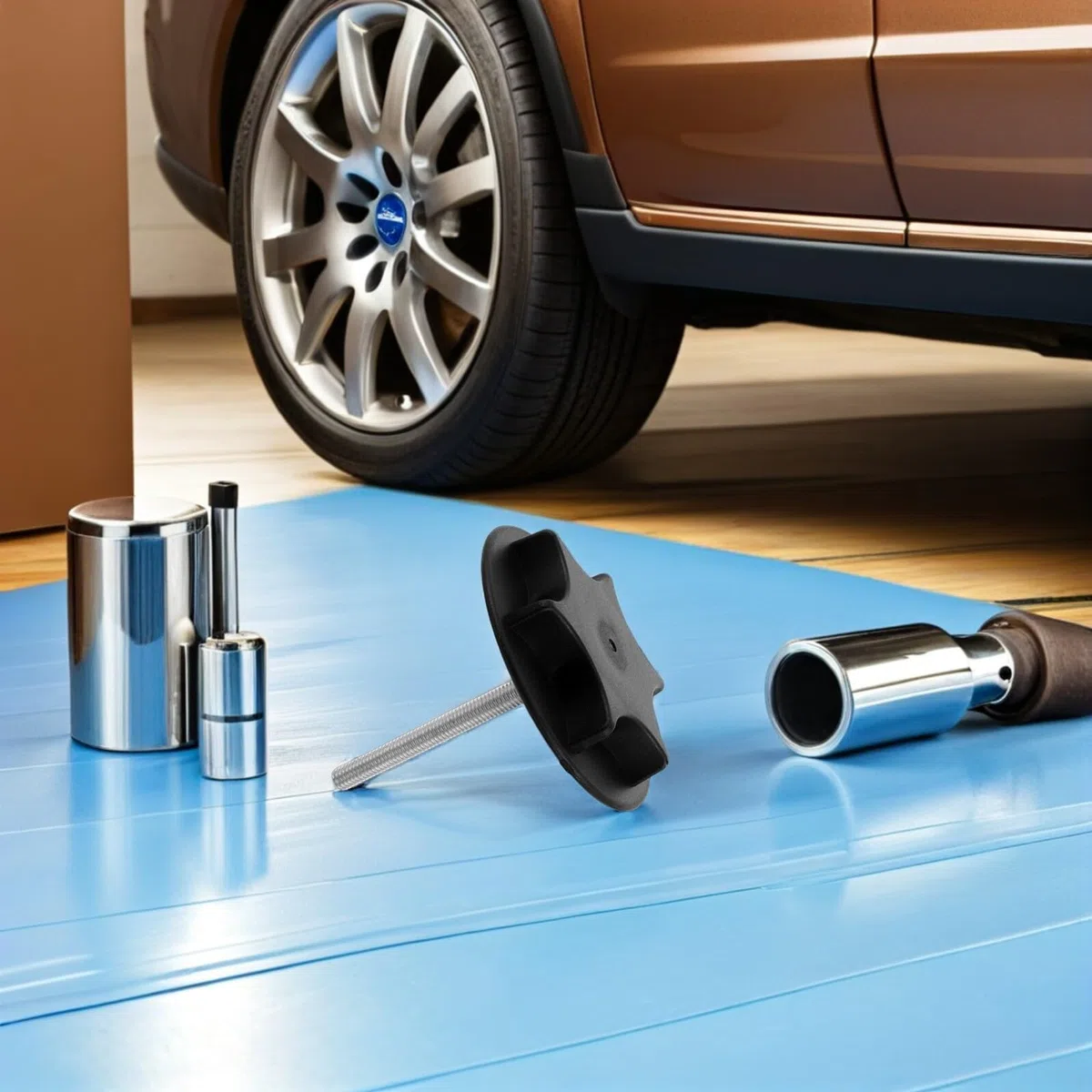 Tornillo de Amarre para Llanta de Repuesto Compatible con Nissan y Marca de Lujo, Perno de Montaje Metálico y Plástico Resistente, Sujeción Estable para Portallantas de Repuesto