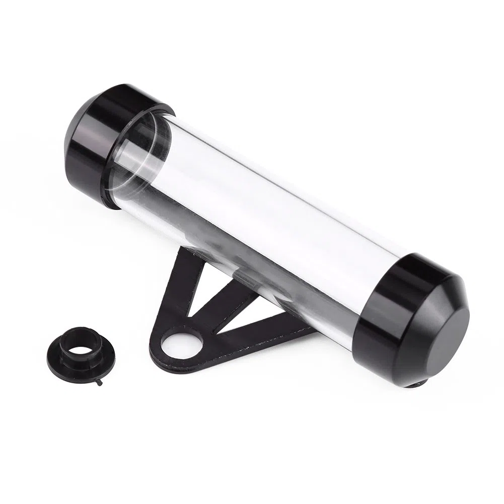 Marco de soporte cilíndrico de tubo de disco de impuestos de motocicleta impermeable(Negro)