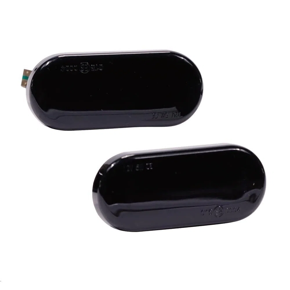 Dinámicos LED intermitentes laterales para Bora Golf 3 4 Passat 3BG Polo SB6 Sharan Vento (negro)