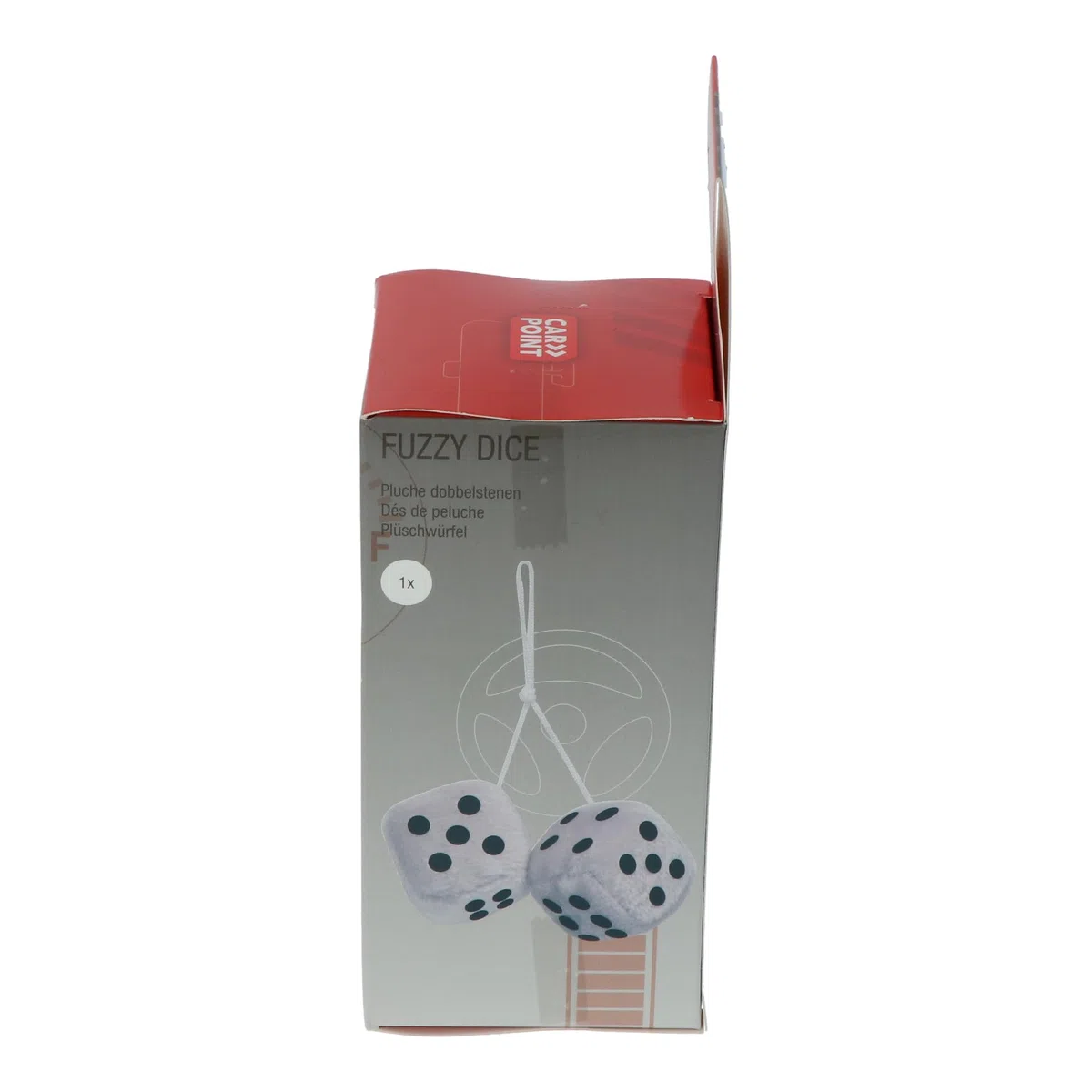 Dados de peluche blanco