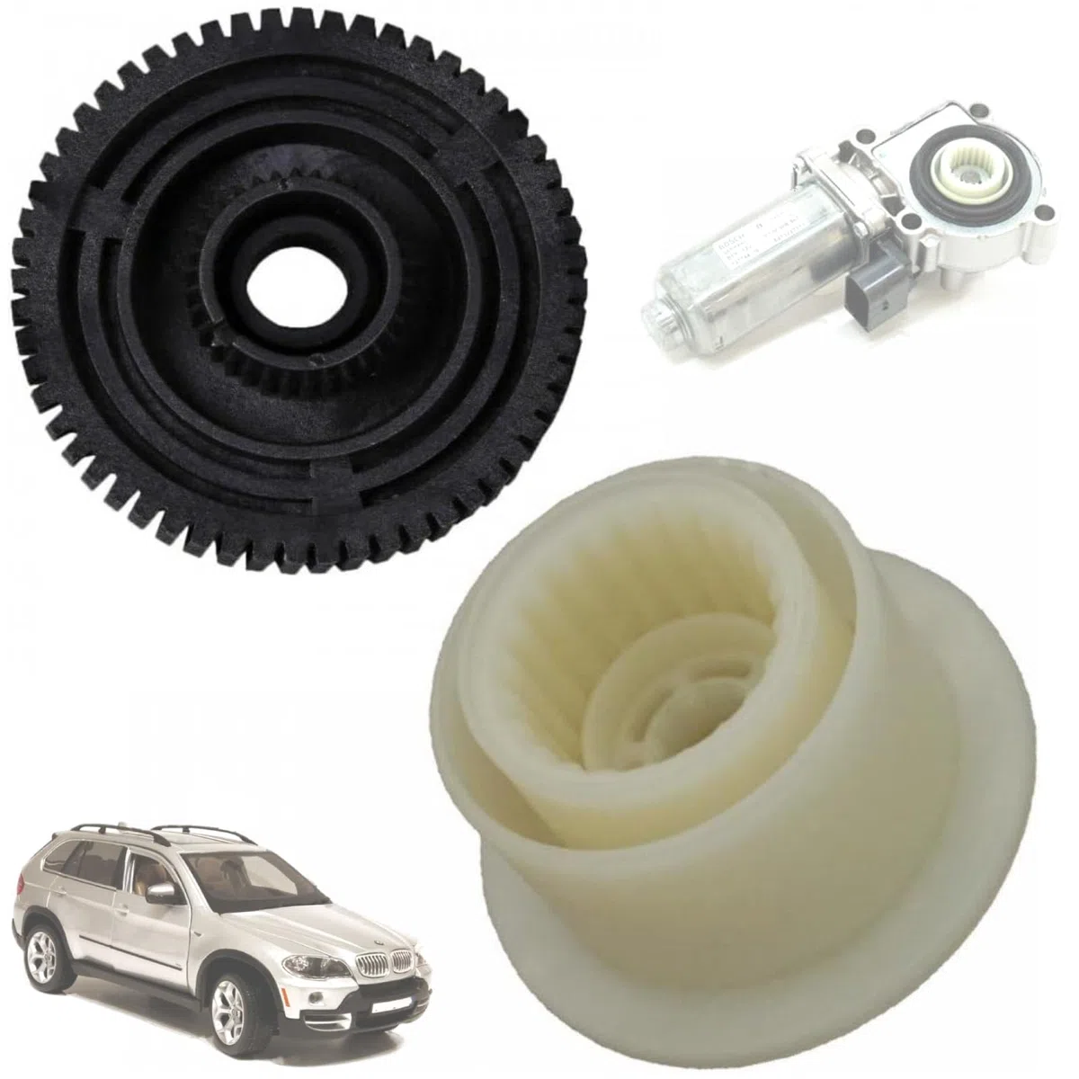 Twowinds - Engranaje Caja Transfer Compatible con BMW X3 E83 X5 E53 E70 X6 E71-27107566296 - Corona Actuador Transferencia (Set de 2 pcs)