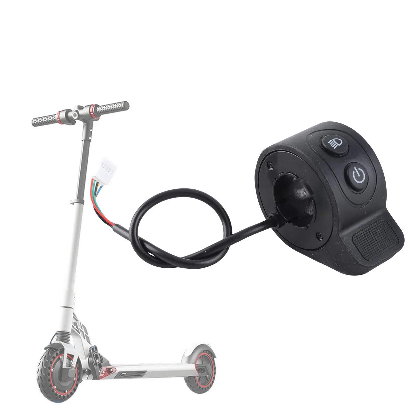 Tbest Acelerador de Acelerador de Scooter Eléctrico, Acelerador de Acelerador de Pulgar de Scooter Eléctrico Interruptor Integrado de Repuesto de Acelerador de Velocidad de Pulgar de