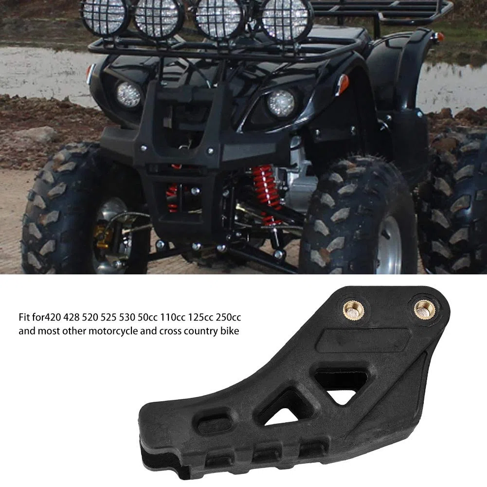 Qiilu Guía de cadena de motocicleta, Guía de cadena de plástico universal para 420 428 520 525 530 50 110 125 250 Bicicleta Motocicleta
