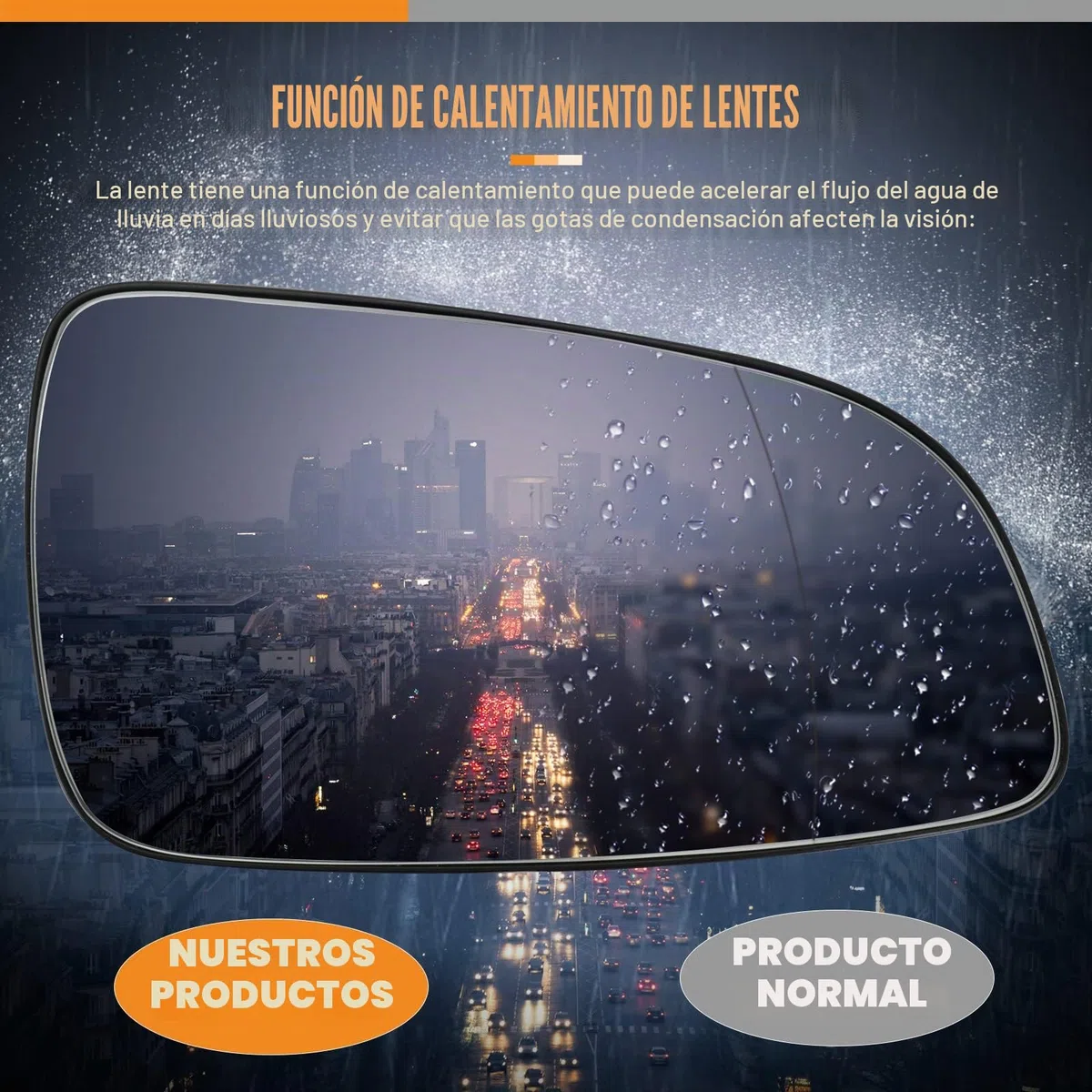 Cristal de espejo reemplazar para Opel Astra H 2004-2009, Retrovisor exterior ajustable adecuado, lente de marcha atrás espejo de cristal de marcha atrás (Astra H - Derecha)