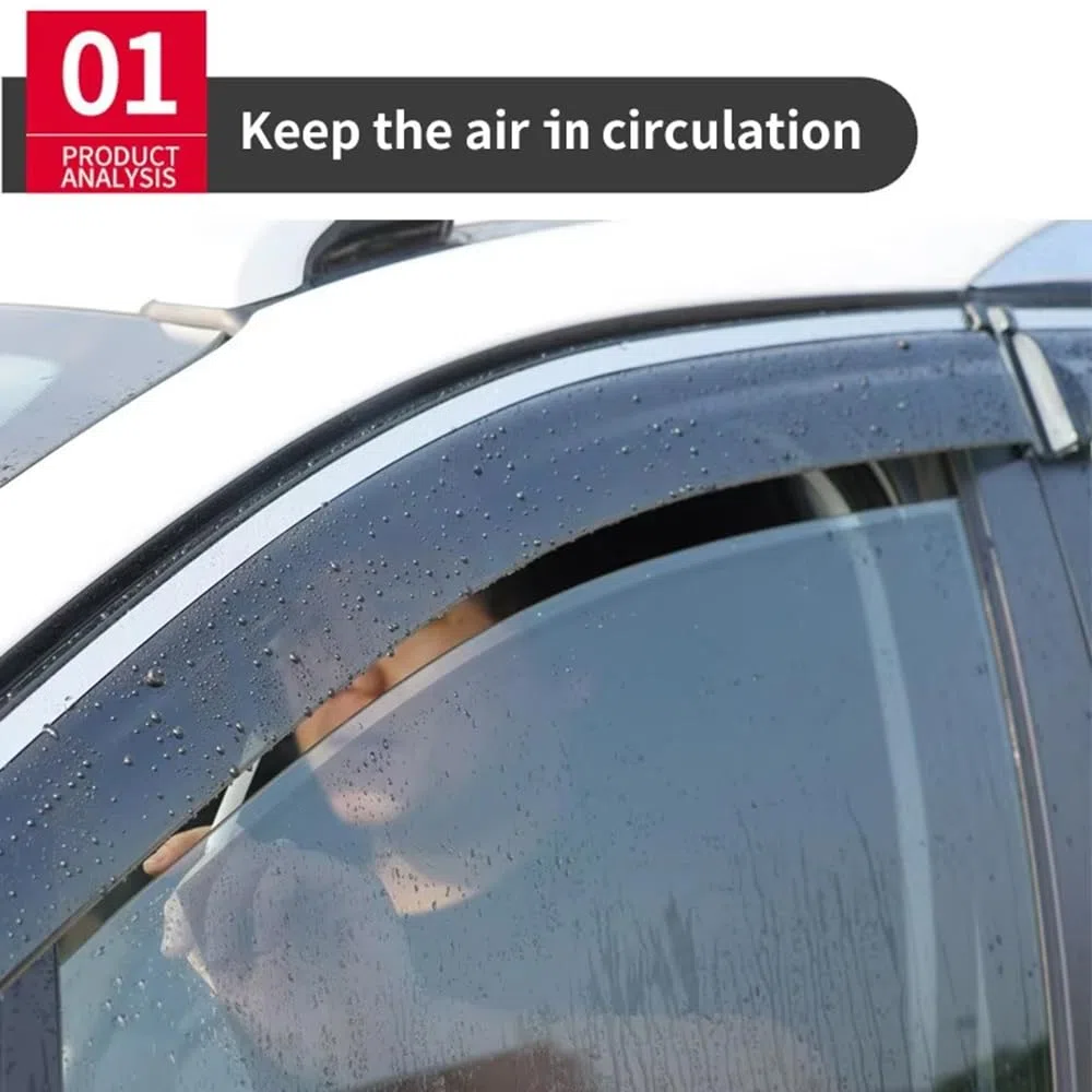 Deflectores de Viento para VW Golf Sportsvan 2015-2020, Deflectores de Aire de Ventanilla Deflectores de Viento Adhesivos Deflector de Parabrisas