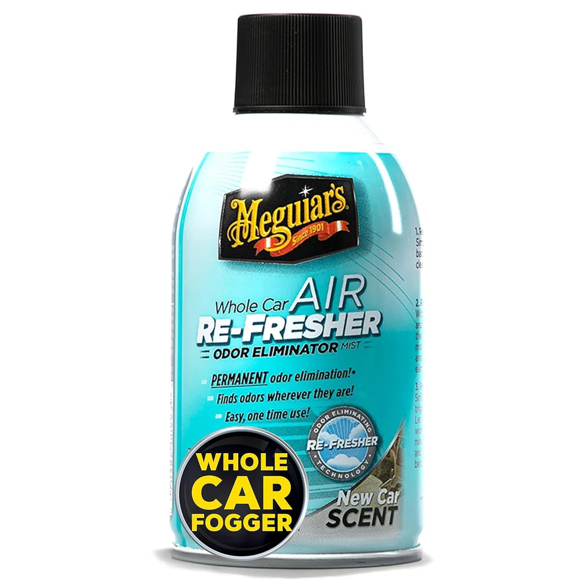 Meguiar's Air Re-Fresher - Eliminador de olores | Fragancia - Aroma de coche nuevo | Elimina todo tipo de olores de coche