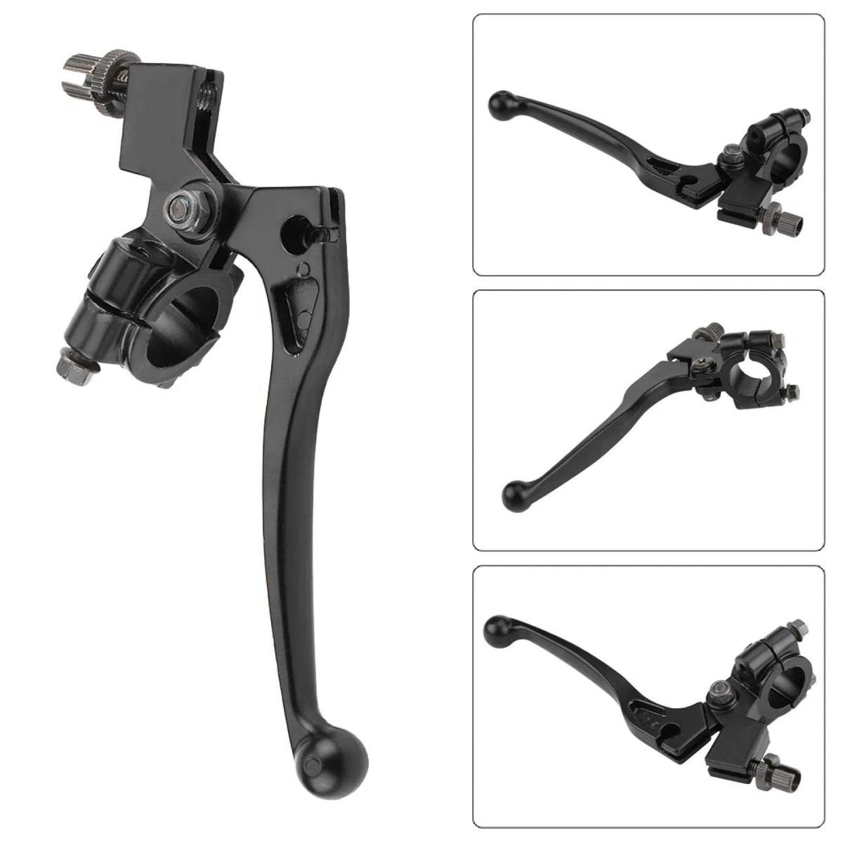 Palanca de embrague, manillar de 22 mm y 7/8 pulgadas, palanca de embrague de aluminio plegable con percha negra para - Dirt Pit Bike