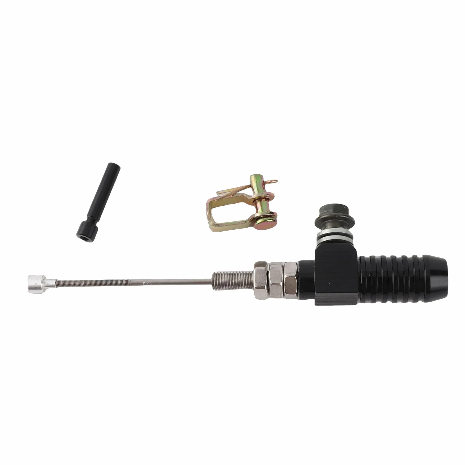M10x1.25mm Motocicleta Universal Embrague Hidráulico Cilindro Maestro Varilla de Freno Bomba Azul(negro)