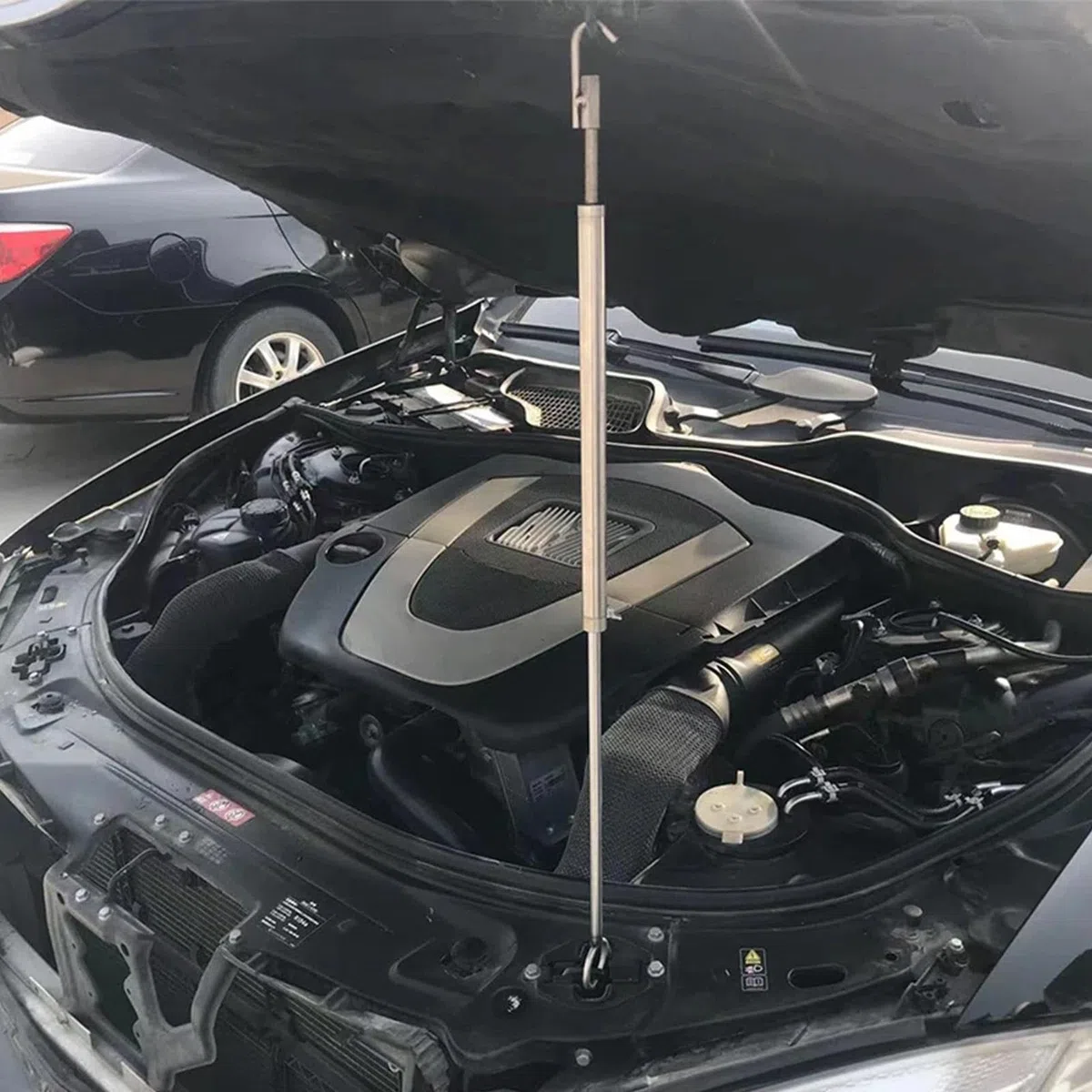 Varilla de apoyo del capó,Varilla de sujeción del capó del motor del coche | Herramienta de apoyo para capó ajustable, soporte telescópico para la mayoría de coches, automóviles y motores