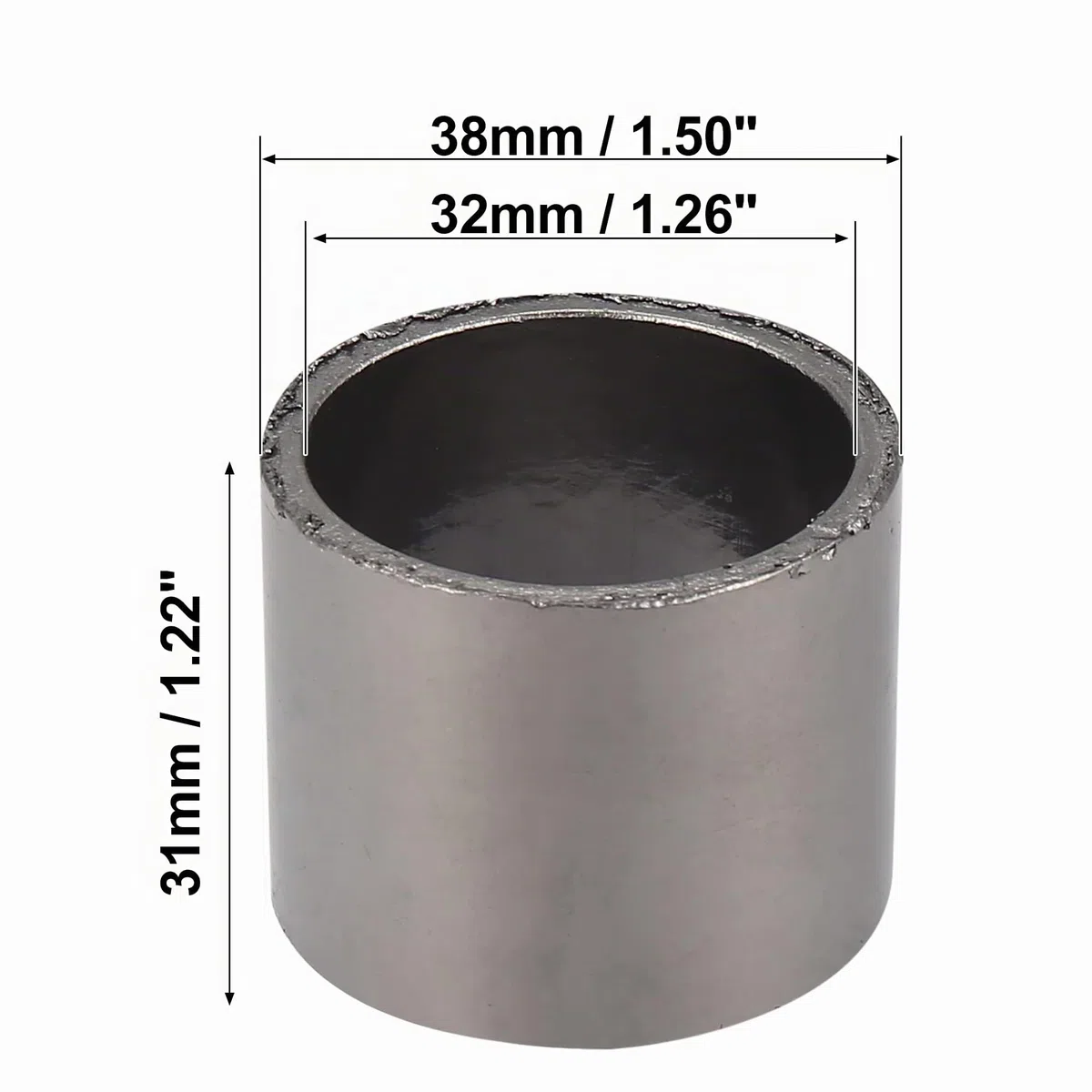 Motoforti 32mm ID 38mm OD Motocicleta Escape Silenciador Tubería Junta Grafito
