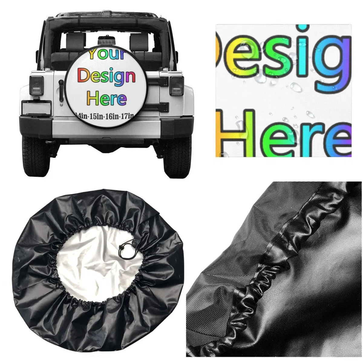 Cubiertas de neumáticos de Repuesto Personalizadas Cubiertas de Ruedas de Repuesto Personalizadas, Protectores Impermeables de Cubiertas de Ruedas de Repuesto para Remolque, camión, RV SUV Universal
