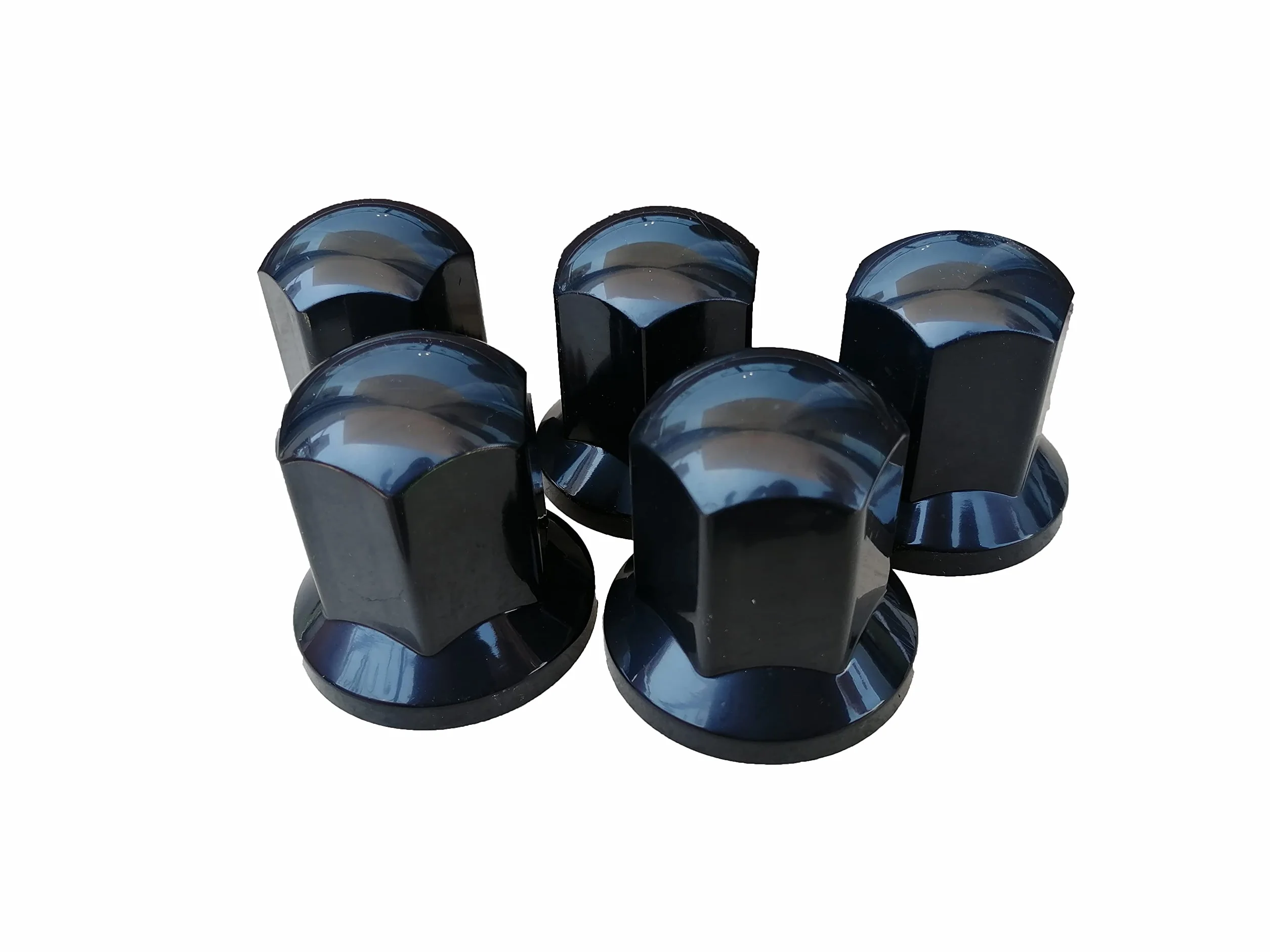 20 tapas largas de plástico para tuercas de rueda de 33 mm, color negro, para camión, remolque, autobús, camión, vehículo LKW