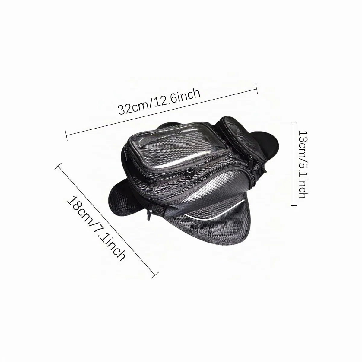 Mochila para depósito de moto – Bolsa magnética para depósito de combustible con pantalla táctil, bolsa para teléfono móvil, impermeable con imán superfuerte para motocross