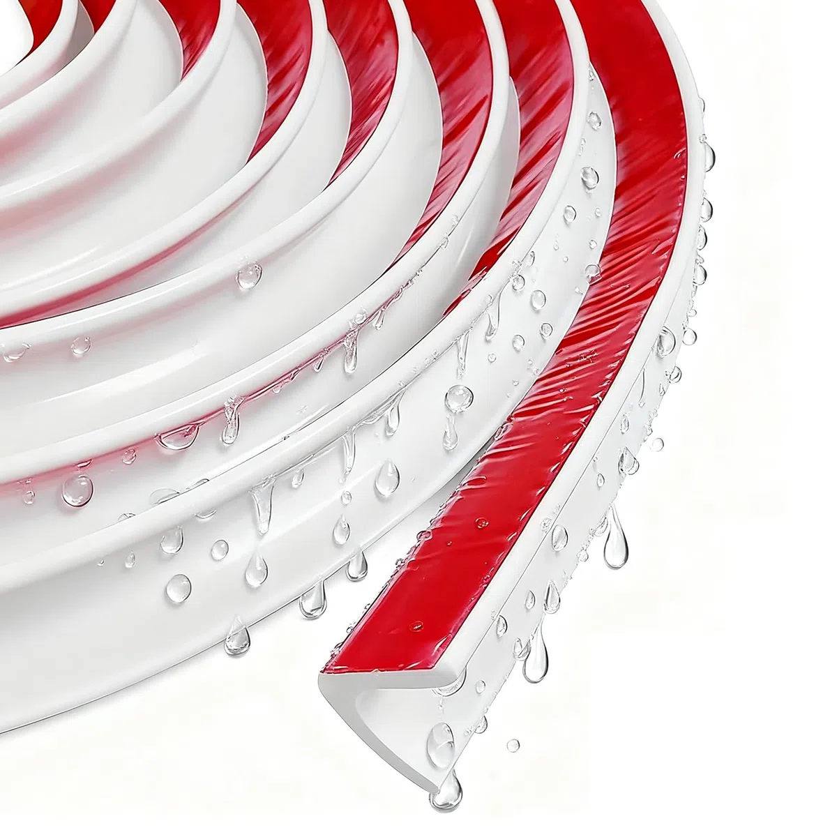 Tira de sellado de lluvia autoadhesiva de 5M, Tira de lluvia en forma de J para techo de autocaravana, desvío de lluvia en el techo para vehículo, camión, autocaravana, barco, coche