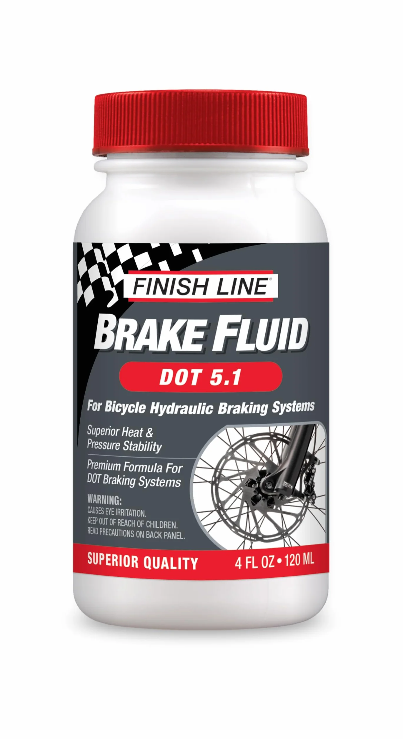 Finish Line Brake Fluid Synthetic Dot, Microondas Con Marco Unisex, Blanco, 120 Ml