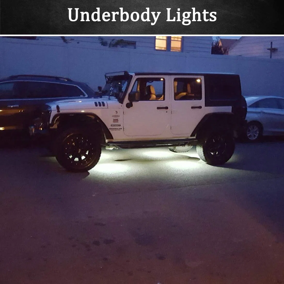 luces LED de roca, tira de luces, luz de pozo de rueda, luz de neón, iluminación para coche, carrito de golf, todoterreno, motos de nieve, SUV, ATV, gatear, barco, color blanco, 8 unidades
