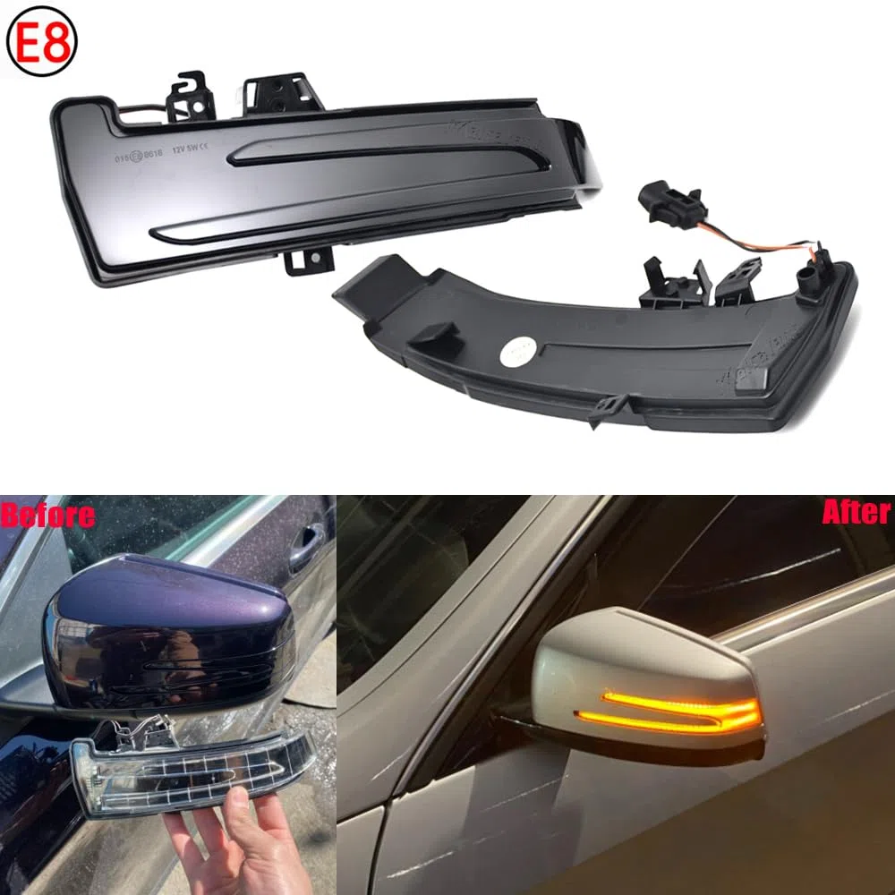 Retrovisor luces indicadoras de giro de intermitentes LED dinámicas para W204 W176 W212 CLA A B C E S GLA GLK CLS Clase W246 C117 X156 X204 W221 W218