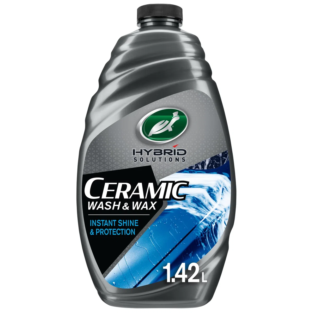 Champú y cera para coche Turtle Wax Hybrid Solutions Ceramic, limpiador y abrillantador 2 en 1 con revestimiento cerámico, aroma afrutado, pH equilibrado, elimina la suciedad y deja brillo