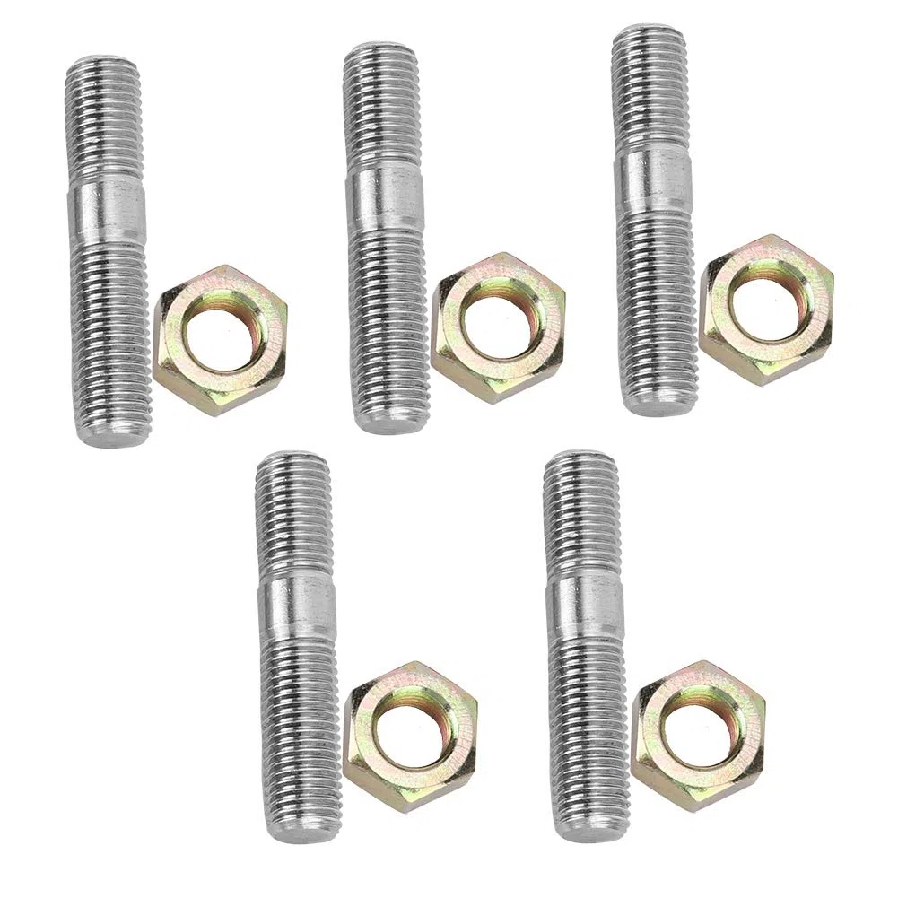 M10x1.25 50mm 5 piezas Turbo tornillos y tuercas, Kit de pernos Turbo para M itsubishi DSM 1G, EVO1~10