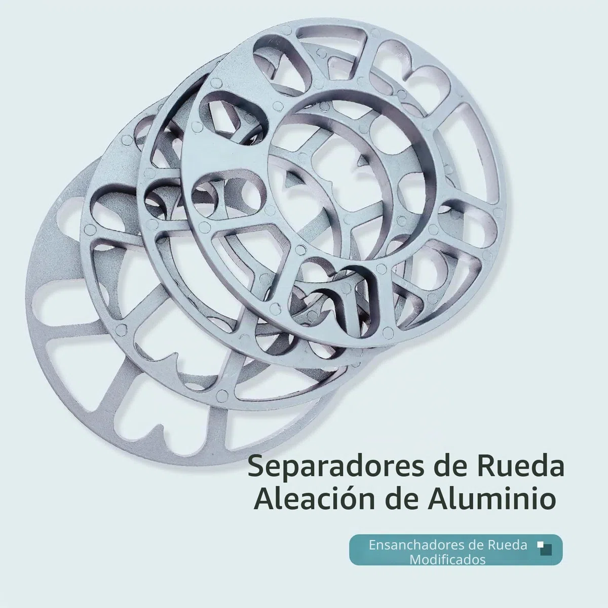 4 separadores de rueda de aleación de aluminio, espaciadores universales de 8 mm, espaciadores de ruedas de aleación para mejorar la estabilidad y el aspecto del coche