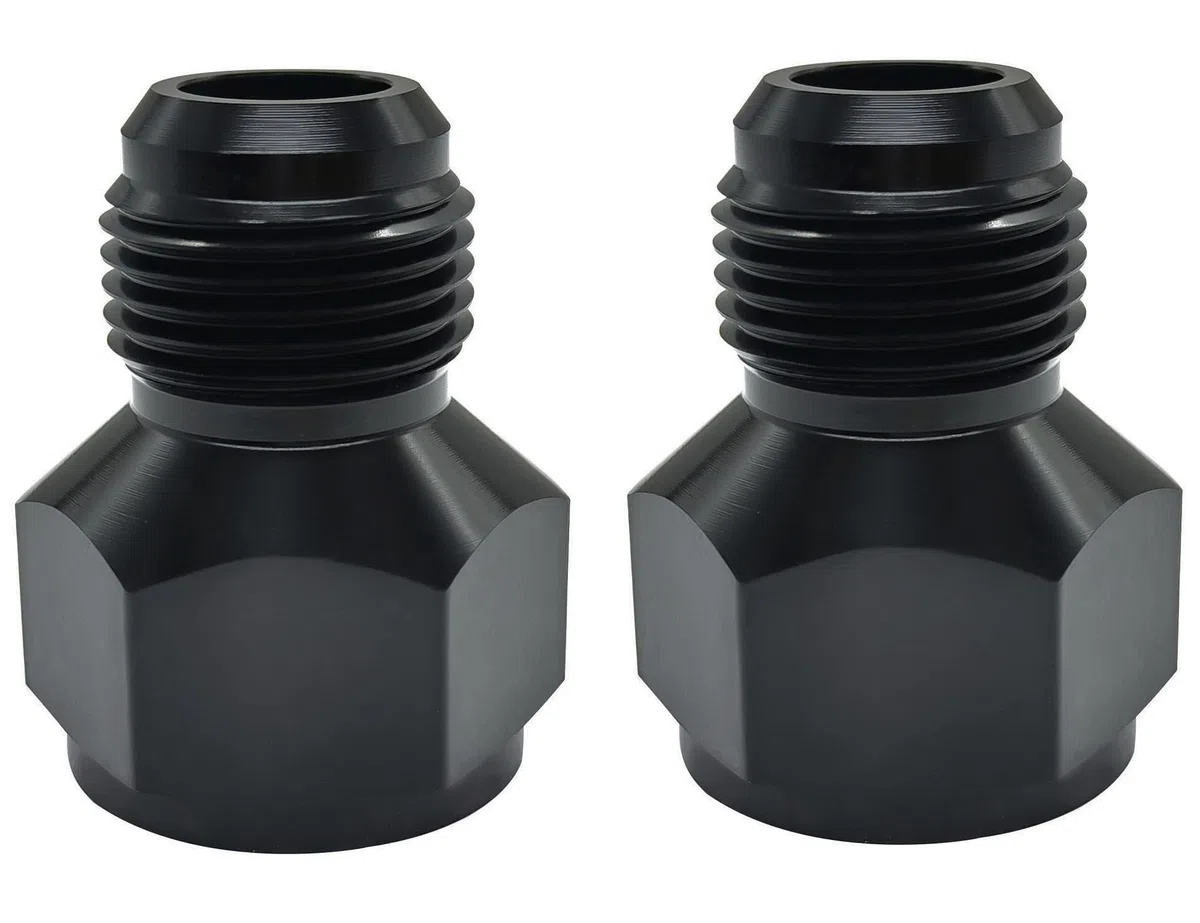 YSIL Adaptador reductor de llamarada 10AN hembra a 6AN macho, accesorios de manguera de combustible, aluminio, negro, 2 unidades