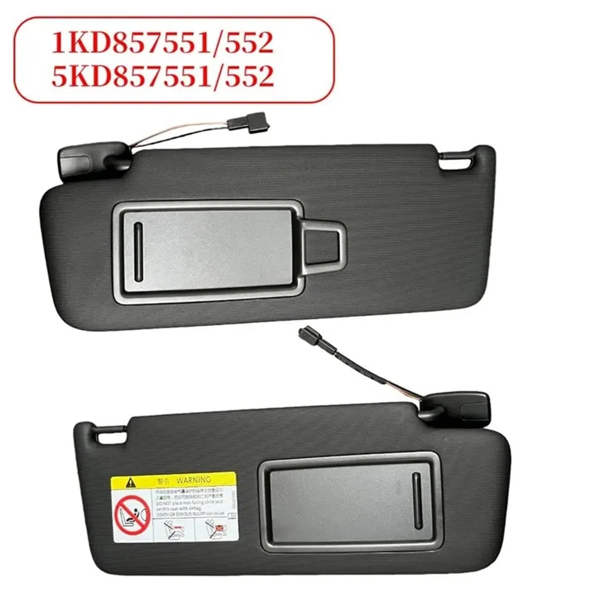 Parasol Interior para VW para Golf 5 2003-2008 para Golf 6 2009-2014 para Passat B6 B7 Parasol Interior del Coche Visera Solar Lado(Gray Right)