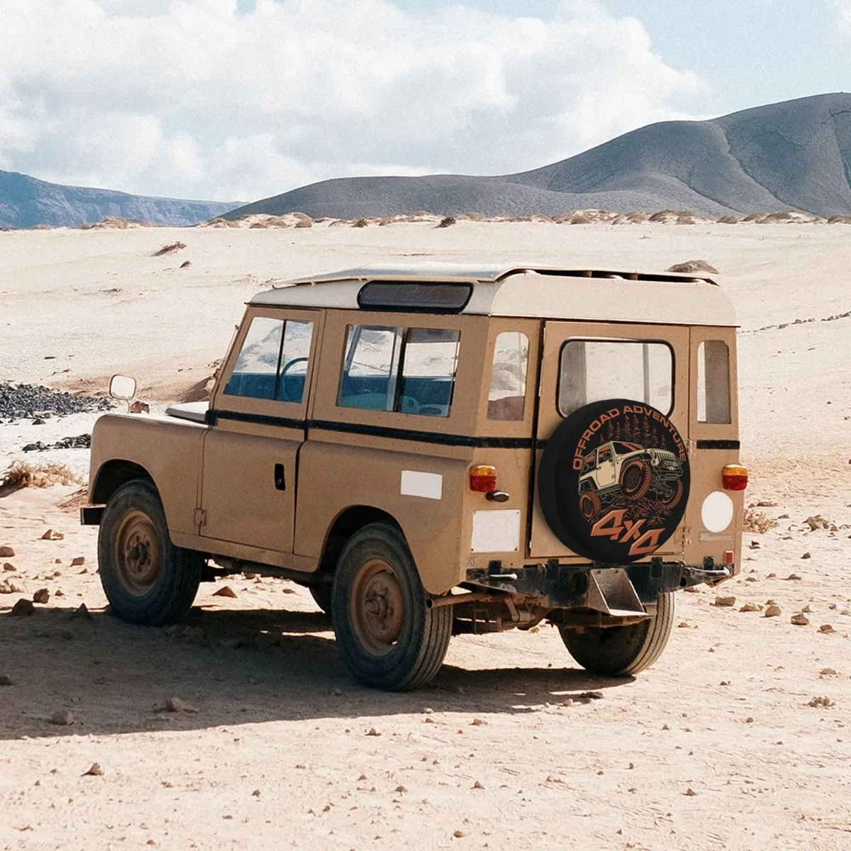Cubierta de rueda de repuesto para coche, impresión 4x4 para aventuras todoterreno, cubiertas impermeables y a prueba de polvo, para SUV, RV, bolsa de neumático de remolque de 16 pulgadas (40.64 cm)