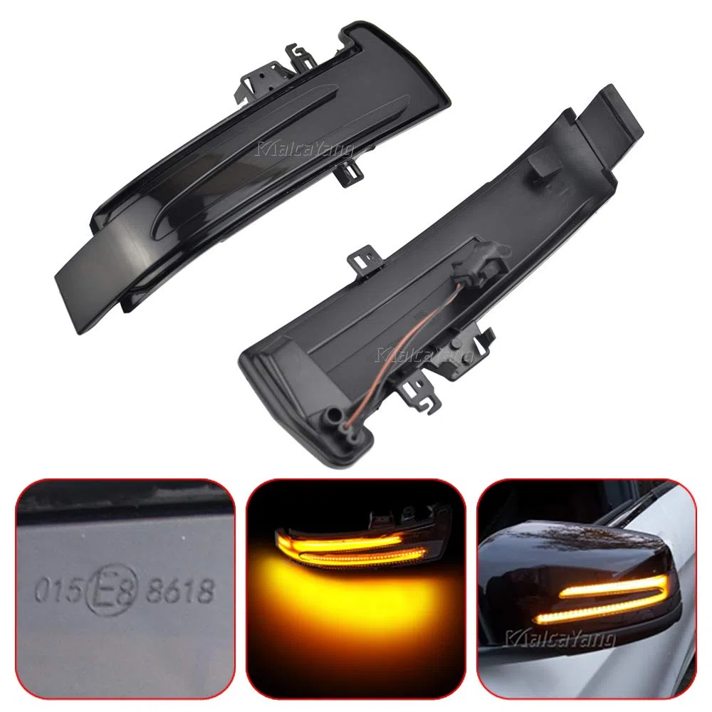 Retrovisor luces indicadoras de giro de intermitentes LED dinámicas para W204 W176 W212 CLA A B C E S GLA GLK CLS Clase W246 C117 X156 X204 W221 W218