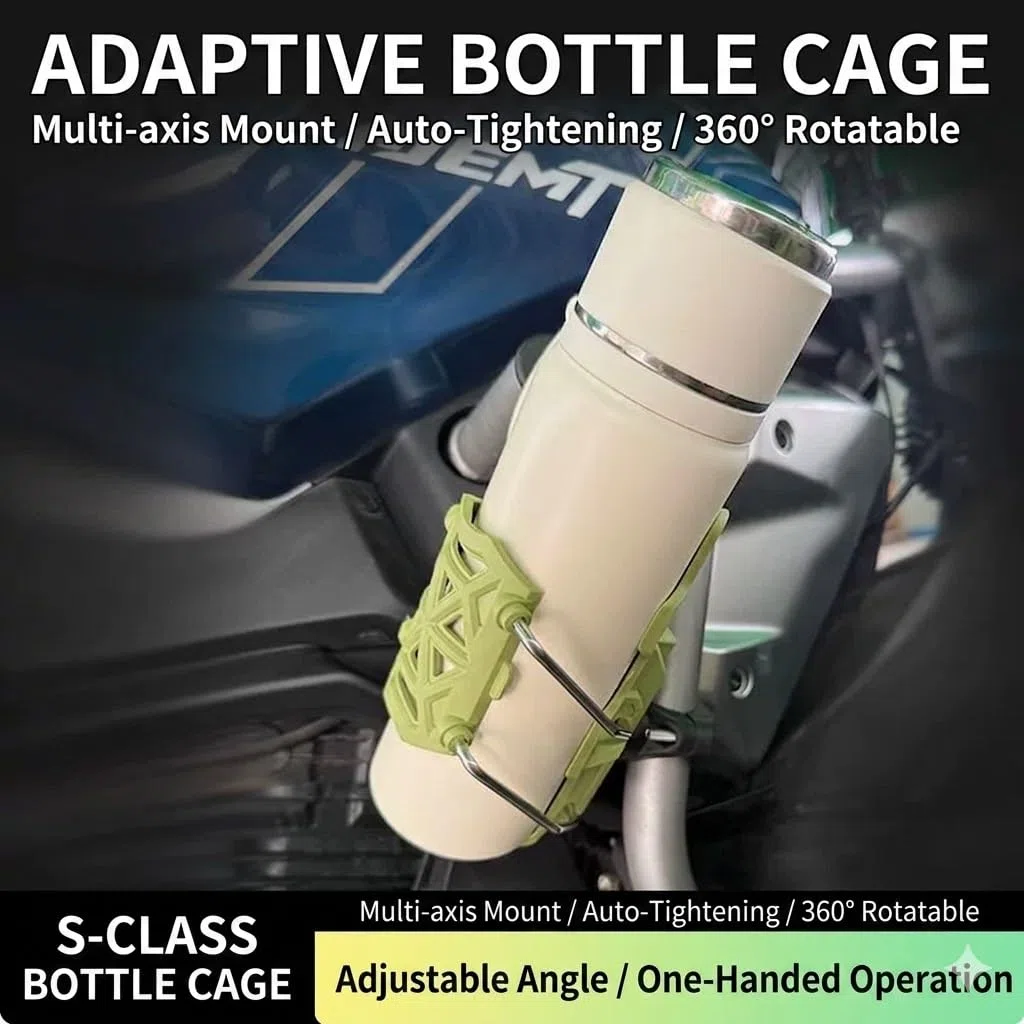 Portabotellas Moto Ajustable para GasGas SM 700 (2022-2026), Portabebidas Manillar Resistente Soporte Botella Agua Nylon Acero Inoxidable,White