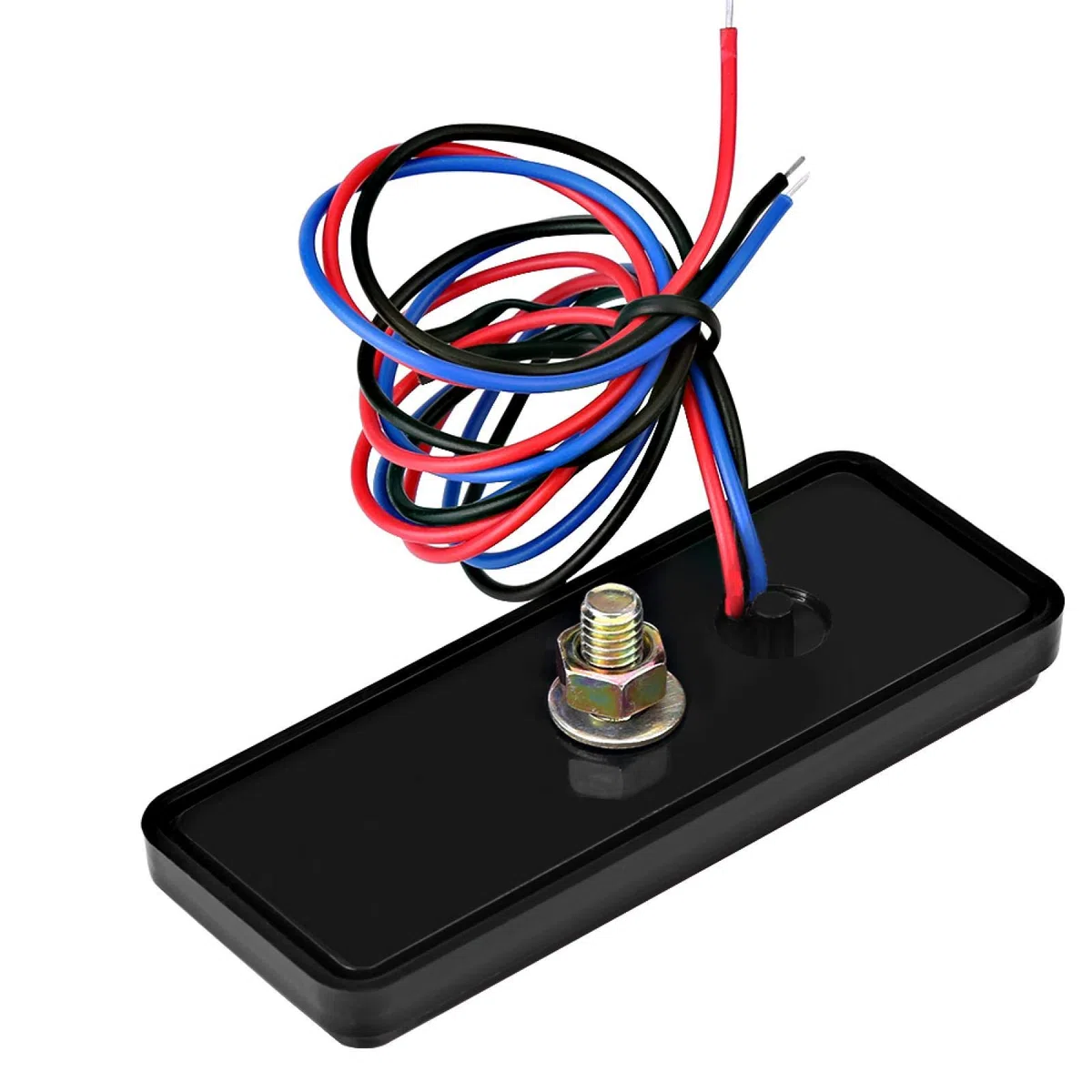 12V 2.3a Rectángulo LED Reflector Luz Trasera de Freno Lámpara de Parada Universal para Motocicleta Scooter Ciclomotor (SMD LED 24 Piezas por Lámpara)(Luz roja de concha roja)