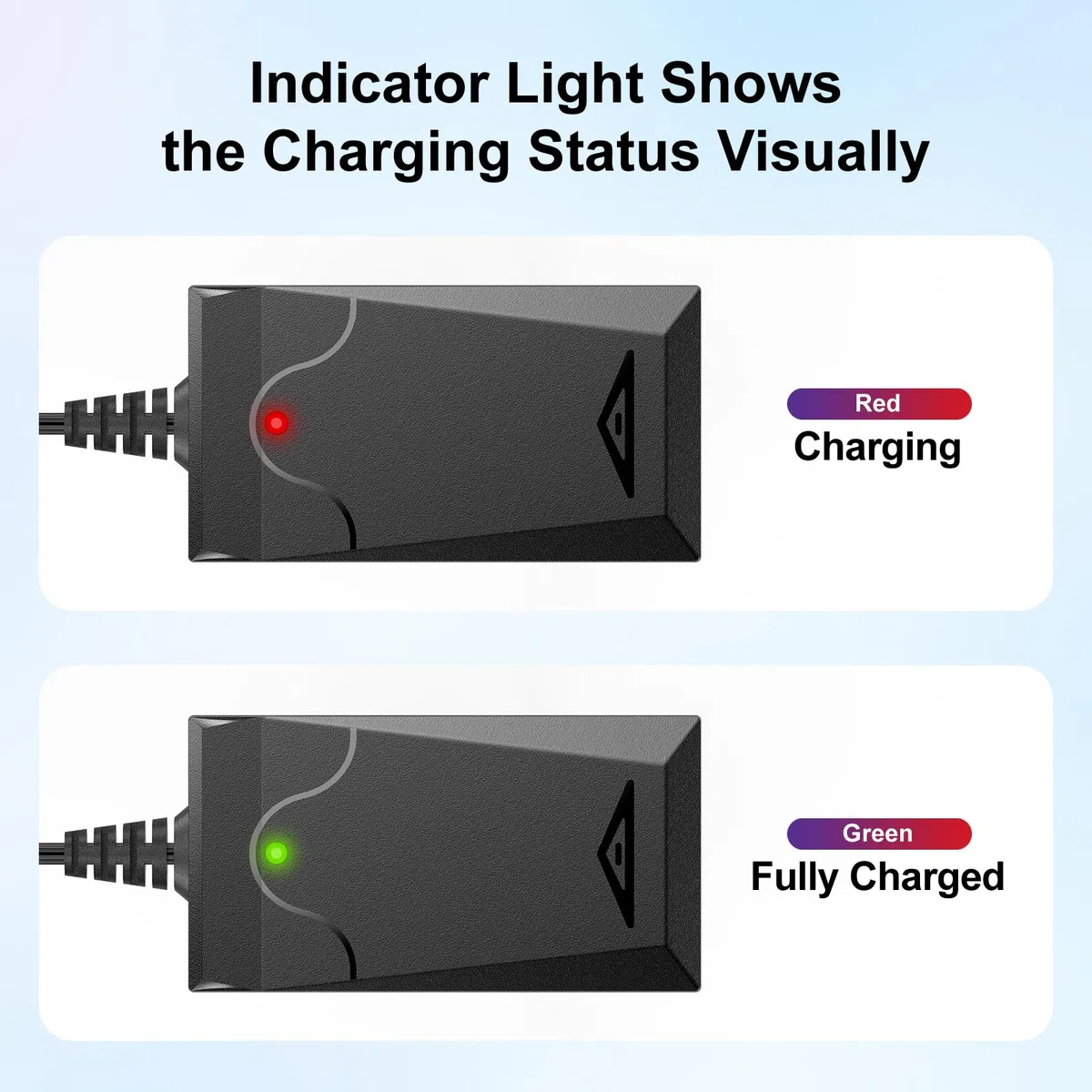 NASTIMA Cargador 7,3V 1000mA LiFePO4 para Baterías LiFePO4 de 6V 4Ah/4,5Ah/6Ah/7Ah/12Ah, con Protección contra Cortocircuitos, Sobrecorriente y Sobretensión, y luz Indicadora de Carga