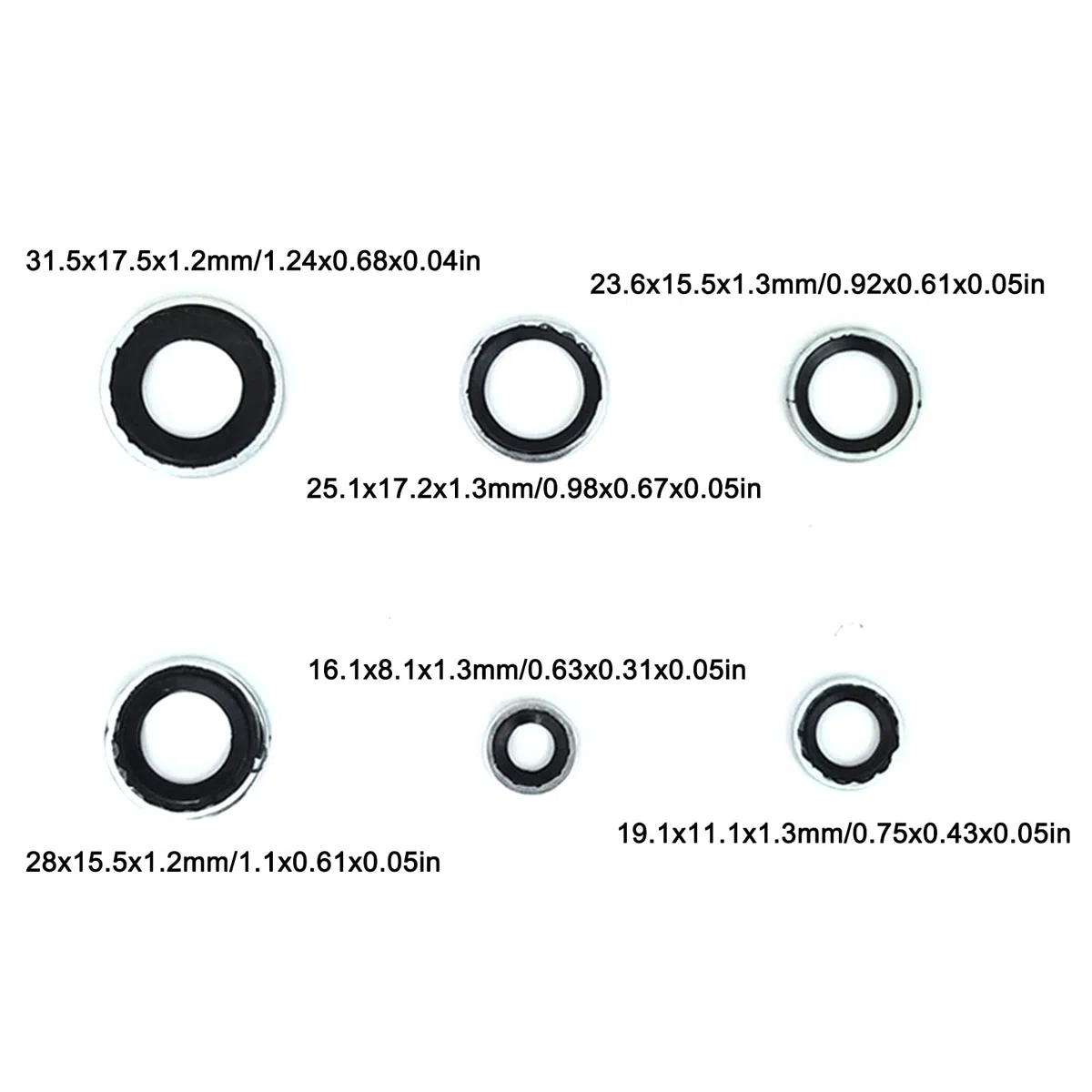 30 Piezas de Anillos de Sellado de Aire Acondicionado, Juego de Anillos de Sellado, Kit de Sellos de Compresor de CA con Caja de Almacenamiento Transparente, Ligero Portátil