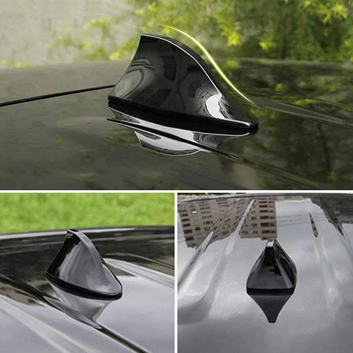 Coche Antena Aleta Tiburon, para BMW Serie 1 E81 E87,120i,120d,118i,118d,116i,116d Autoadhesiva Impermeable Techo Antena Aleta Tiburon Antena Decoración Coche Accesorios,C