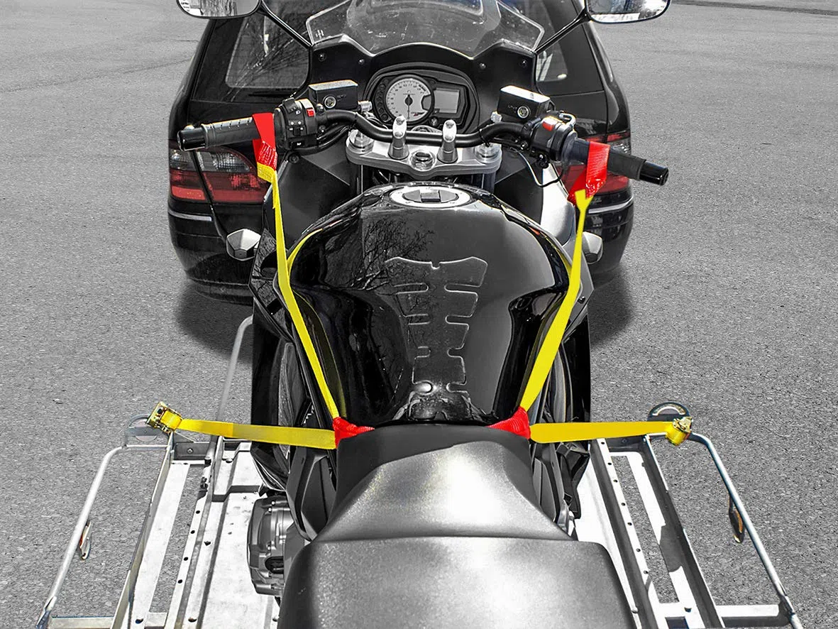 LAS 10323 Sistema de amarre para motocicletas, fijación de carga, 6 piezas
