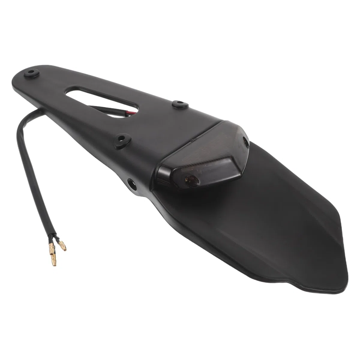 Luxshiny Luz Trasera LED para Motocicleta Off-road Luz de Freno Triangular Negra Resistente y Segura para Conducción Nocturna y Todoterreno
