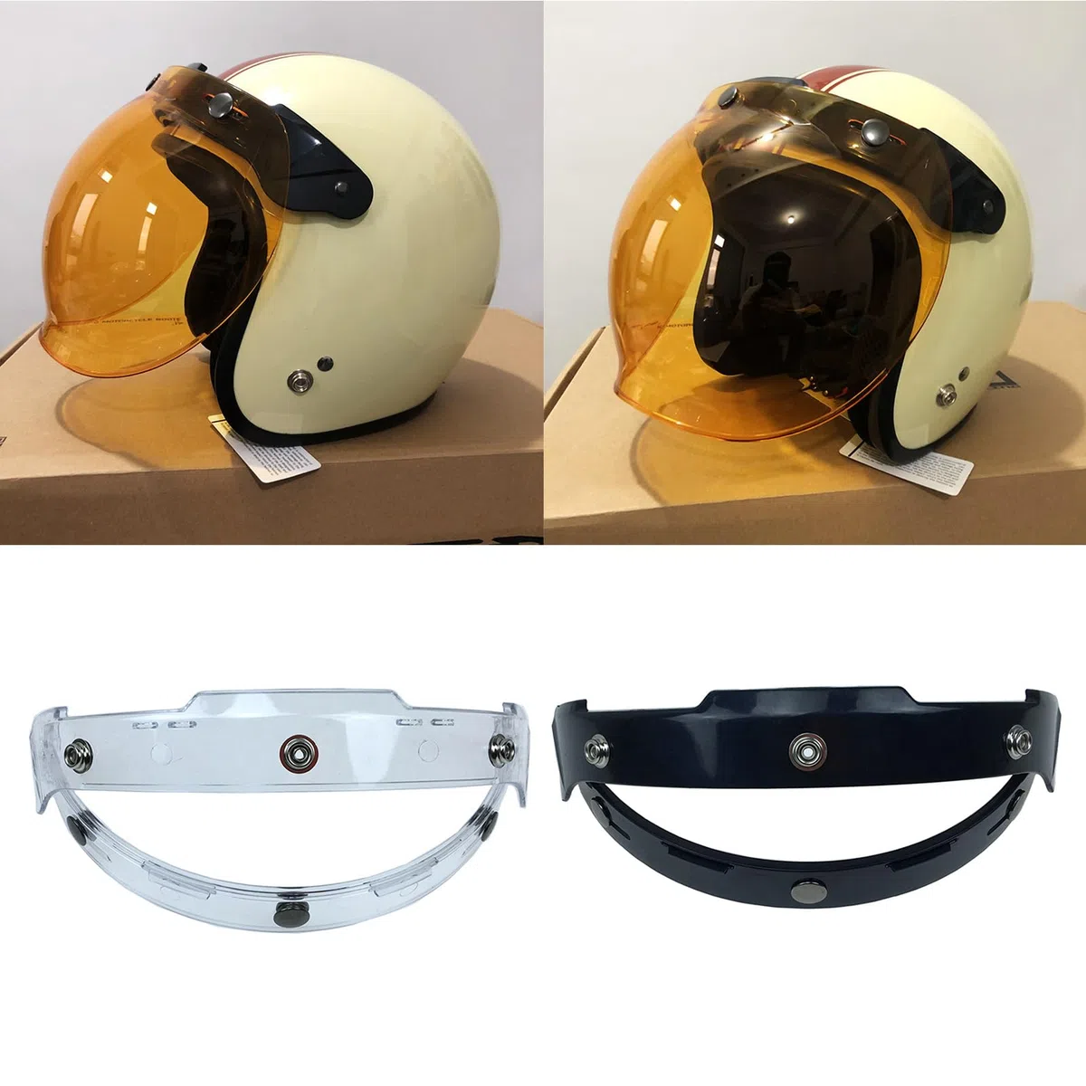 Adaptador UV para motocicleta, fijación de base abatible para 3 broches, protector de burbujas, visera, máscara facial, casco, accesorio para casco, adaptador de casco