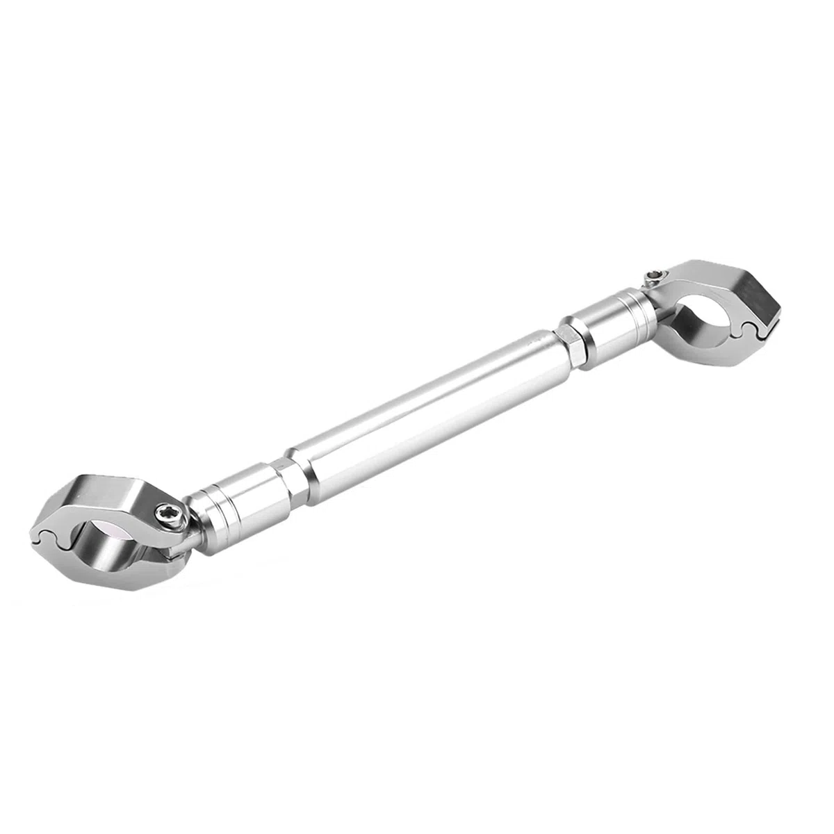 Barra de equilibrio de la motocicleta, universal de 22 mm de aleación de aluminio barra cruzada manillar motocicleta refuerza palanca Accesorios (plata) manillar cruz manillar abrazadera universal mot