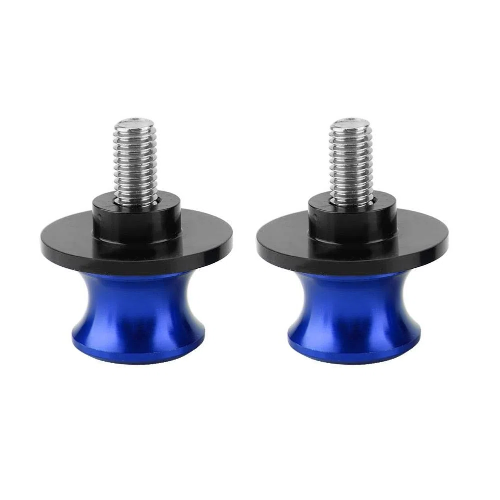 Carrete del brazo oscilante-Duokon 2pcs Universal 6mm Frame Sliders Motocicleta Soporte trasero Brazo oscilante Spool Sliders Soporte de aleación de aluminio(azul)
