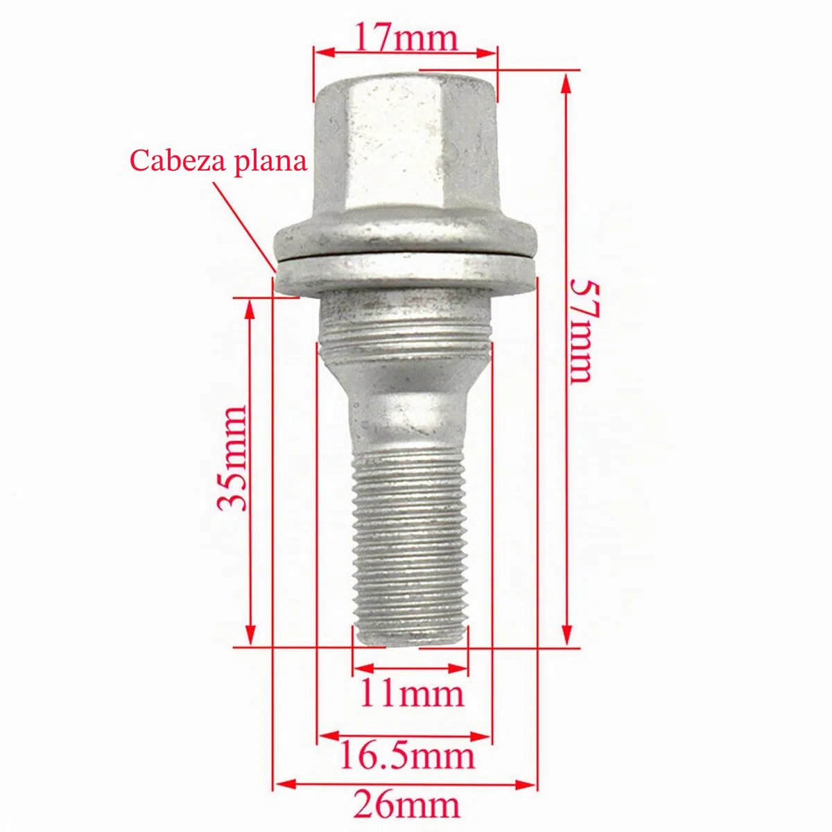 4 tornillos de rueda M12 x 1,25 tornillos de tuerca 9817024580 for Citroen C2 C3 C4 C5 C6 Berlingo Peugeot 206 207 308 407 508 Citroen DS3 DS4 DS5 Berlingo SAXO XSARA Jumpy