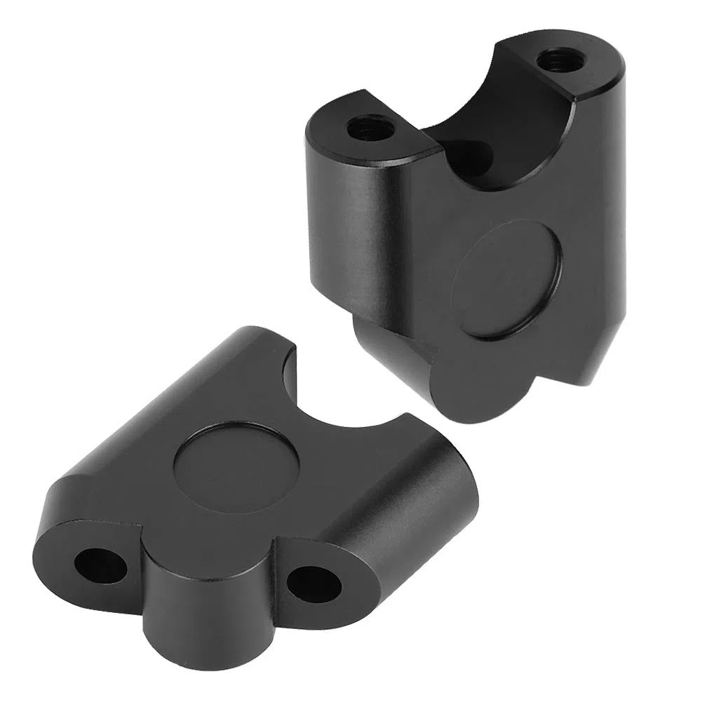 Elevador de Manillar, Adaptador Universal de Elevador de Barra de Manillar de Motocicleta de 22 Mm 22 Mm - Aumento de de 30 y Ajuste hacia Atrás de 20 - Aleación de Aluminio CNC Duradera -