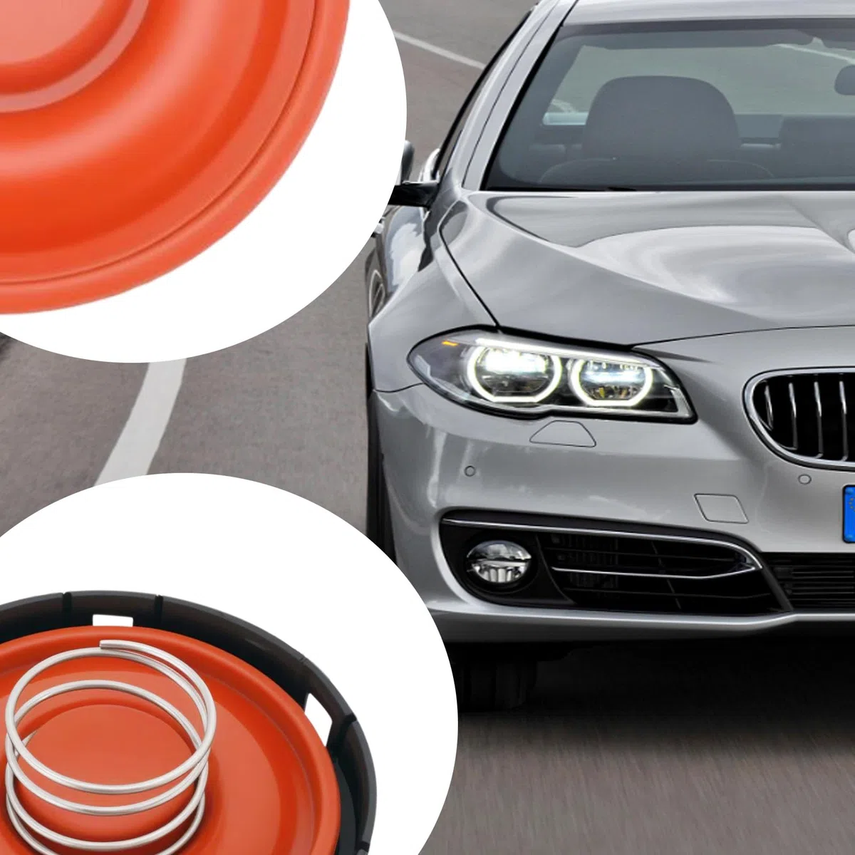 EMSea 1 Juego de Tapa de Válvula PCV para Automóvil Pieza de Repuesto de Válvula de Ventilación del Cárter 11128570828 11128589941 Compatible con BMW F20 E90 F32 F36 F10 X1 E84 N